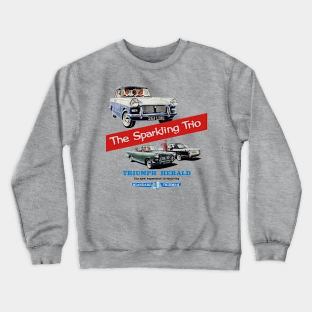 TRIUMPH HERALD - advert Crewneck Sweatshirt by Throwback Motors